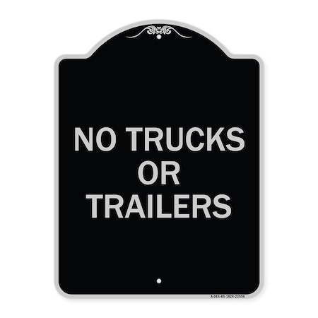 No Trucks Or Trailers Heavy-Gauge Aluminum Architectural Sign